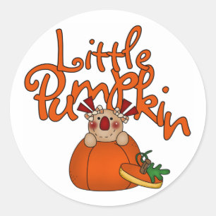Little Pumpkin Runder Aufkleber