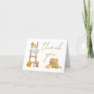 Little Pumpkin Rustic Baby Dusche Dankeskarte