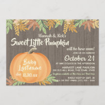 Little Pumpkin Rustic Baby Dusche