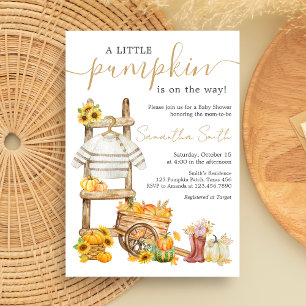 Little Pumpkin Rustic Baby Dusche Einladung