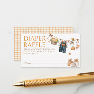 Little Pumpkin Rustic Baby Duwer Windelwanne Raffl Begleitkarte