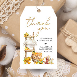 Little Pumpkin Rustic Baby Shower Fevor Tags Geschenkanhänger