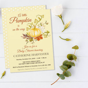 Little Pumpkin Rustic Fall Baby Shower Einladung