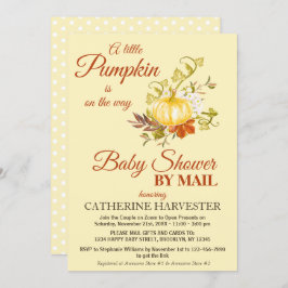 Little Pumpkin Rustic Fall Virtual Baby Dusche Einladung