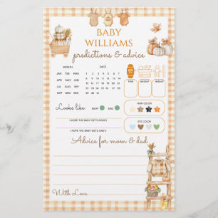 Little Pumpkin Rustic Farm Fall Baby Showspiel