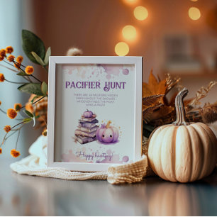 Little Pumpkin Schnuller Jagd Kinderduschenspiel Poster
