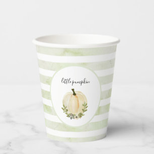 Little Pumpkin Tellers Rustic Fall Baby Dusche Pappbecher