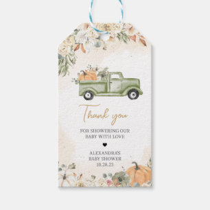 Little Pumpkin Truck Baby Duwer Fevor Tags Geschenkanhänger