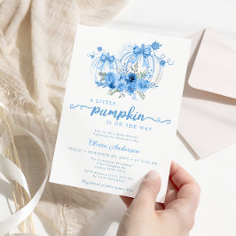 Little Pumpkin Watercolor Fall Babydusche Einladung