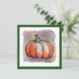 Little Pumpkin Watercolor Grußkarte Karte