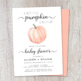 Little Pumpkin Watercolor Paare Kinderdusche Einladung