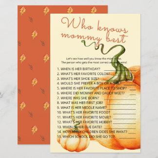 Little Pumpkin Wer Mommy Best Game kennt