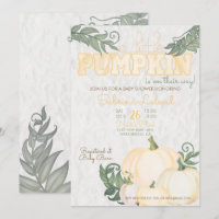 Little Pumpkin Yellow Baby Dusche