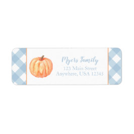 Little Pumpkin zum ersten Geburtstag blaue kariert