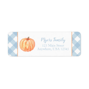 Little Pumpkin zum ersten Geburtstag blaue kariert