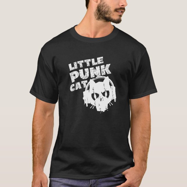 Little Punk Cat Punk Rocker Mohawk Punker T-Shirt (Vorderseite)