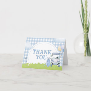 Little Putter Golf Baby Shower Dankeskarte