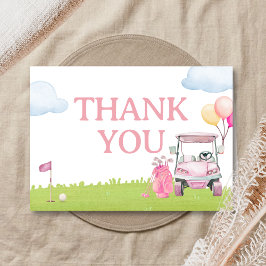 Little Putter Golf Baby Shower Dankeskarte