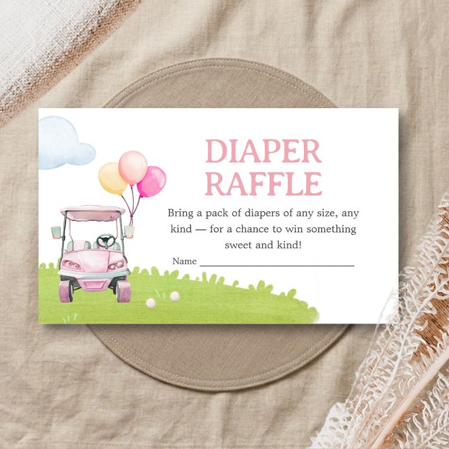 Little Putter Golf Baby Shower Diaper Raffle Begleitkarte (Von Creator hochgeladen)