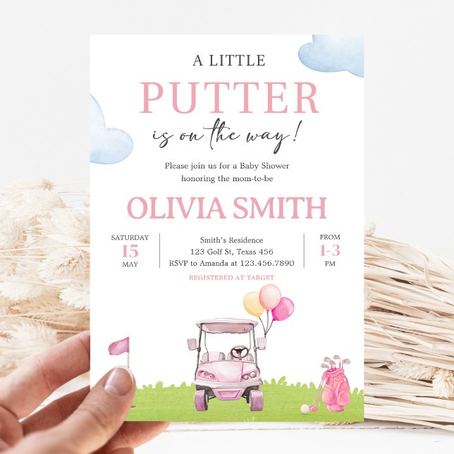 Little Putter Golf Baby Shower Einladung (Von Creator hochgeladen)