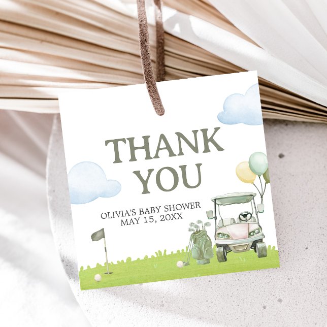 Little Putter Golf Baby Shower Geschenkanhänger (Golf Little Putter Baby Shower Favor Tags)