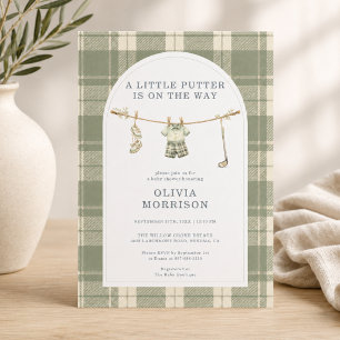 Little Putter Golf Preppy-Baby-Shower-Einladung Einladung