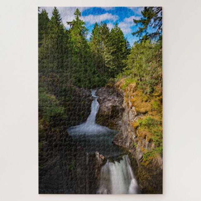 Little Qualicum Falls Vancouver Island Kanada Puzzle (Vertikal)
