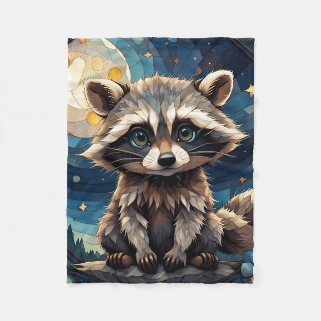 Little Raccoon Fleecedecke (Vorderseite)
