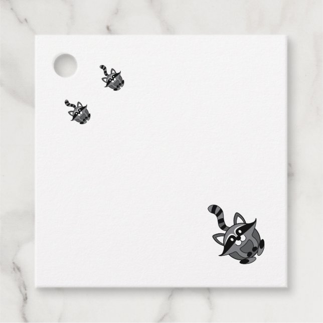 Little Raccoon Geschenkanhänger (Vorderseite)