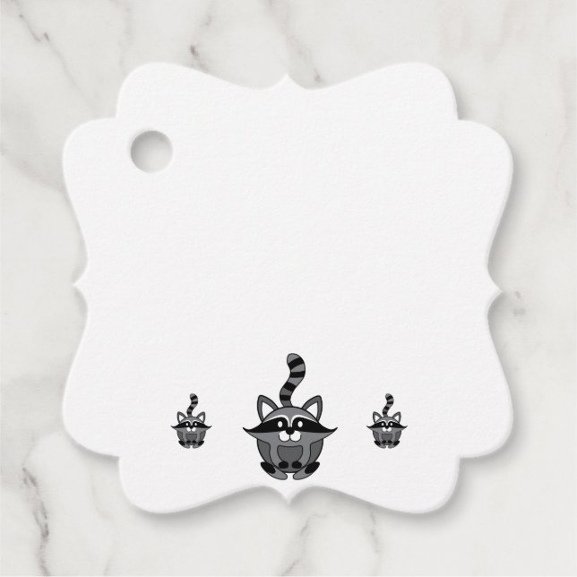 Little Raccoon Geschenkanhänger (Vorderseite)
