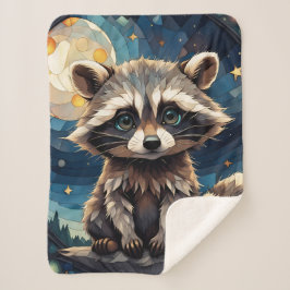 Little Raccoon Night Sky verklebte Gläser Sherpadecke