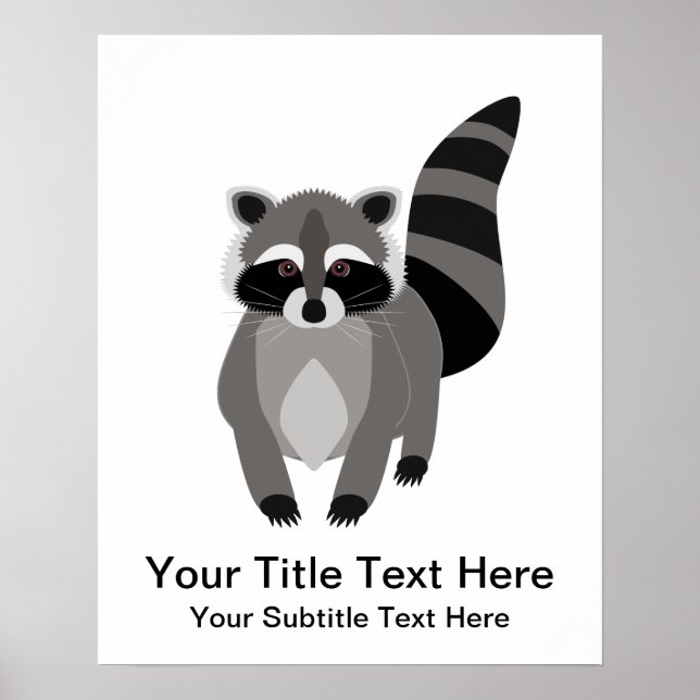 Little Raccoon Rascal Personalisiert Poster (Vorne)
