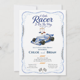 Little Racer Bassinet Formula 1 Babyparty-Einladun Einladung