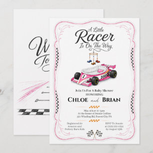 Little Racer Bassinet Formula 1 Babyparty-Einladun Einladung