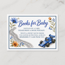 Little Racer Formel Eins Baby Shower Bücher Karte