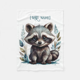 Little Racoon Personalisiert Fleecedecke