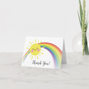 Little Ray of Sunshine Baby Shower Thank You Note Dankeskarte