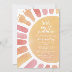 Little Ray of Sunshine Boho Baby Shower Einladung