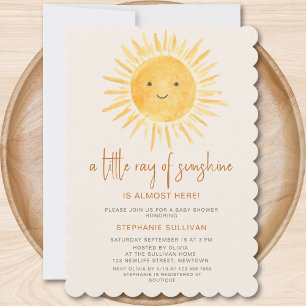 Little Ray of Sunshine Boho Baby Shower Einladung