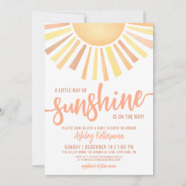 Little Ray Of Sunshine Boho Baby Shower Einladung