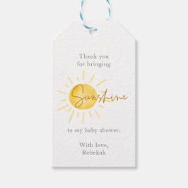 Little Ray of Sunshine Boho Baby Shower Geschenkanhänger