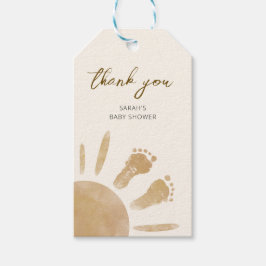 Little Ray of Sunshine Boho Baby Shower Geschenkanhänger