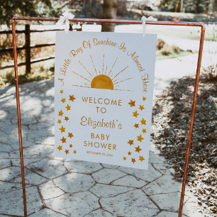 Little Ray of Sunshine Gender Neutral Welcome Sign Poster