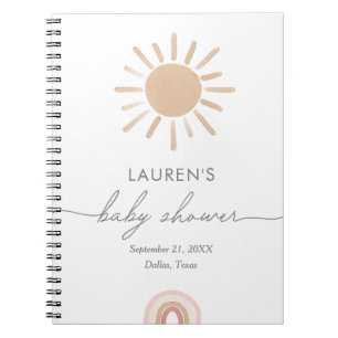 Little Ray of Sunshine Girl Baby Shower Guest Book Notizblock
