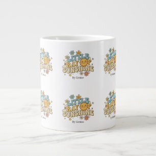 Little Ray of Sunshine T-Shirt, Groovy Retro 70er  Jumbo-Tasse