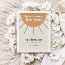Little Ray of Sunshine Vintag Welcome Poster