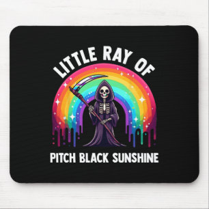Little Ray Pitch Black Sunshine Death Rainbow H Mousepad