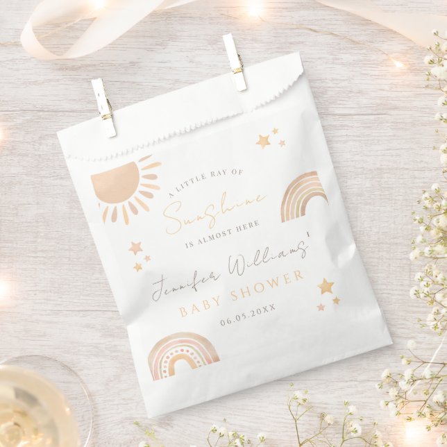 Little ray Sunshine Sun Regenbogenbrücke Babydusch Geschenktütchen (Ausgeschnitten)