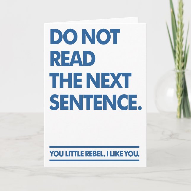 Little Rebel Dankeskarte (Vorderseite)