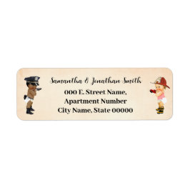 Little Recruit Baby Shower Return Address Label